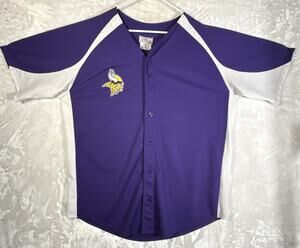 Vintage Teamwork Athletic Apparel Jersey Size 2XL Vikings Patch Sewn On Chest